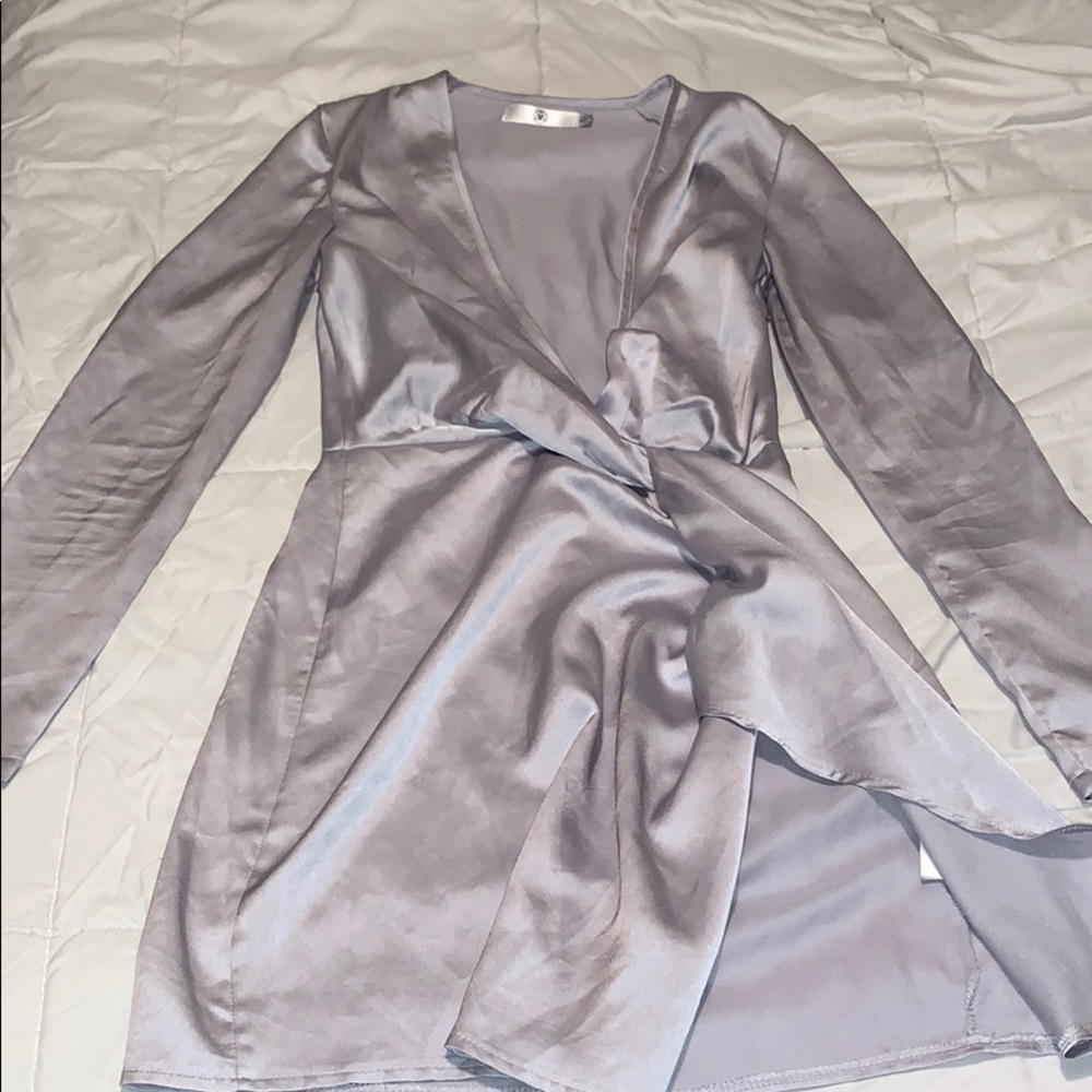 Silver shift dress